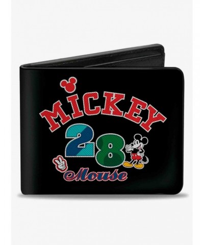 Disney Mickey Mouse 28 Pose and Icons Bifold Wallet $9.82 Wallets