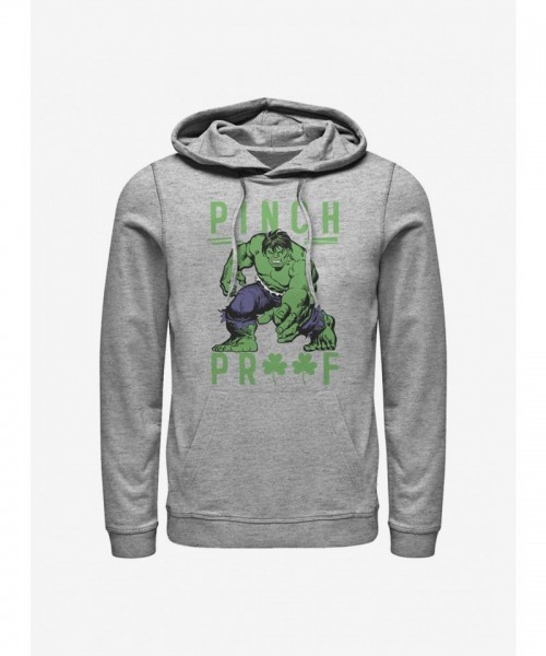 Marvel's The Hulk Grey Pinch Hoodie - Men's Comfortable Unisex Sweatshirt