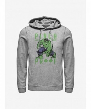 Marvel's The Hulk Grey Pinch Hoodie - Men's Comfortable Unisex Sweatshirt
